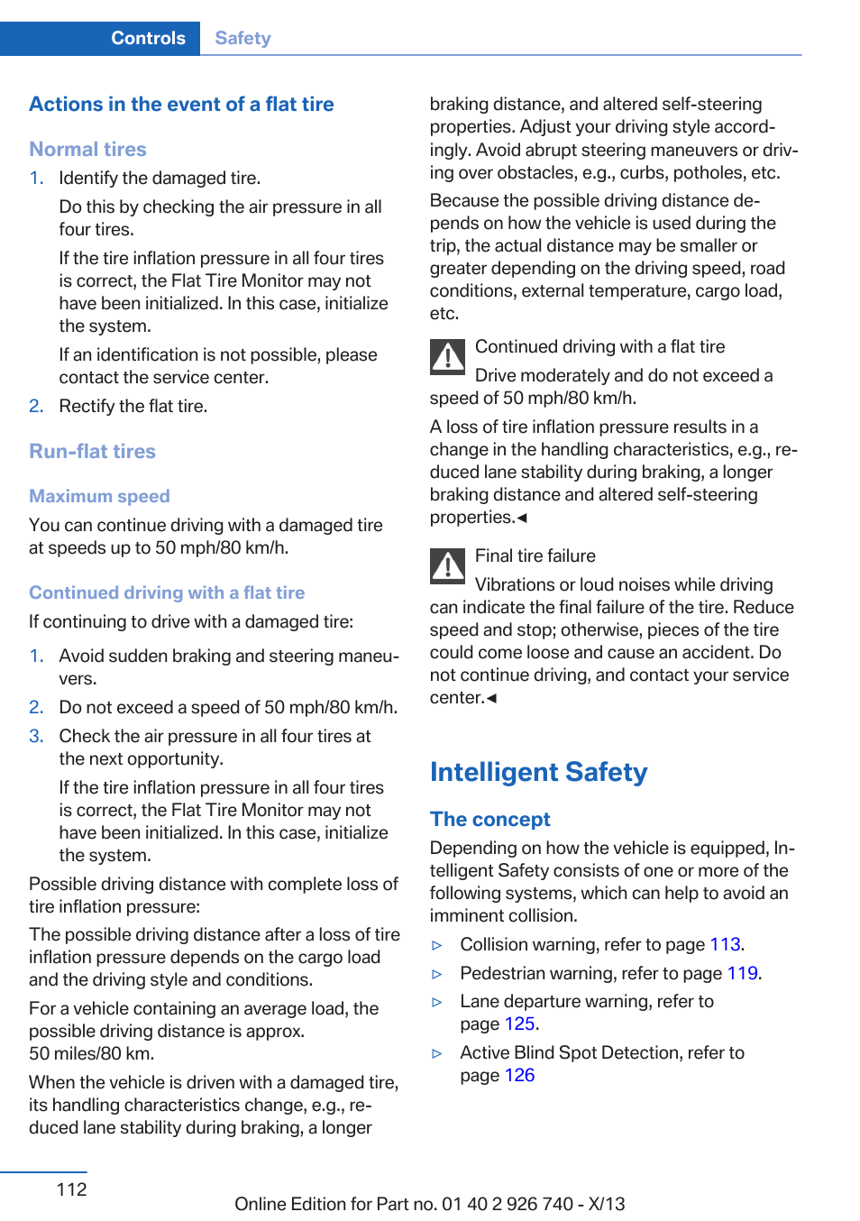 Intelligent safety | BMW X5 User Manual | Page 112 / 265