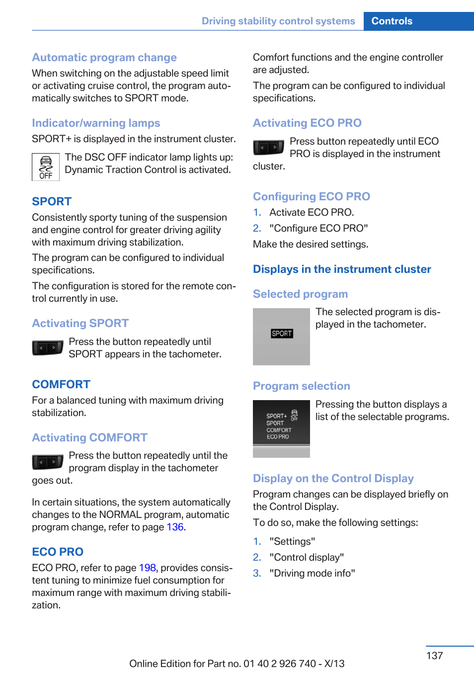 BMW X5 User Manual | Page 137 / 265