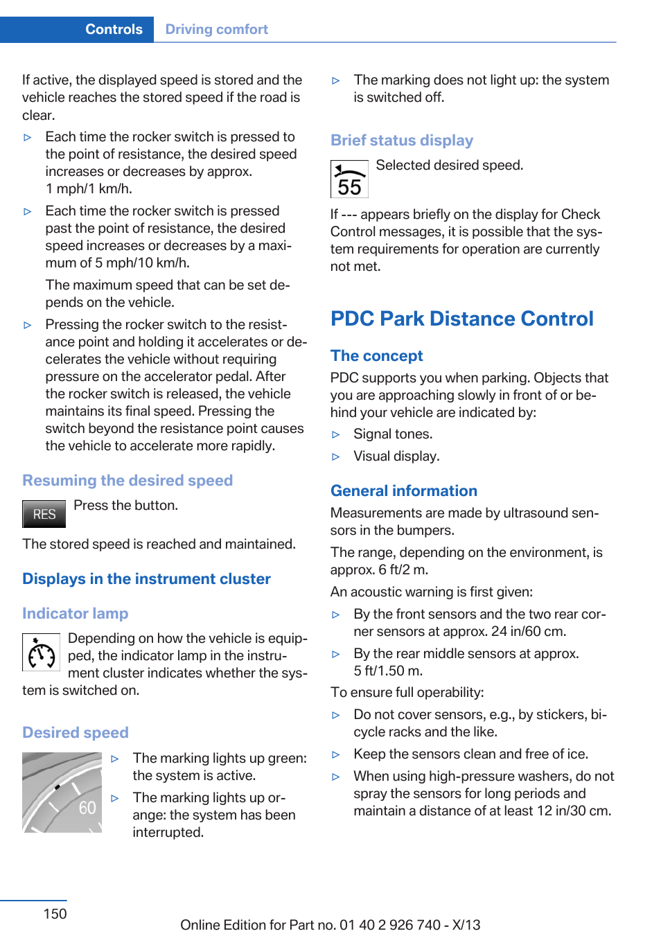Pdc park distance control | BMW X5 User Manual | Page 150 / 265