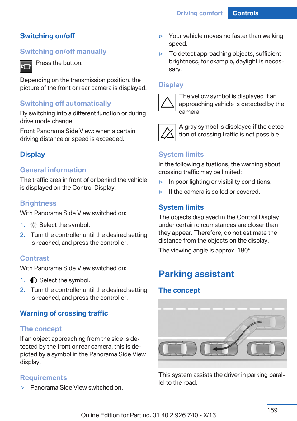 Parking assistant | BMW X5 User Manual | Page 159 / 265