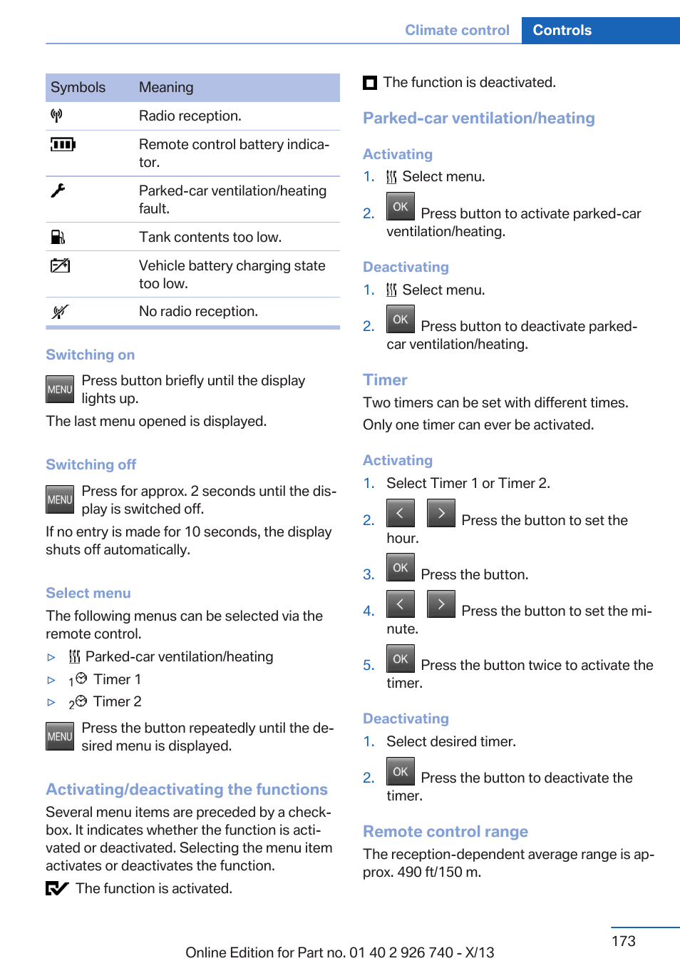 BMW X5 User Manual | Page 173 / 265