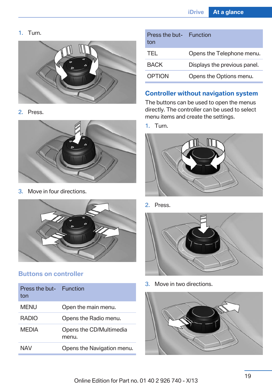 BMW X5 User Manual | Page 19 / 265