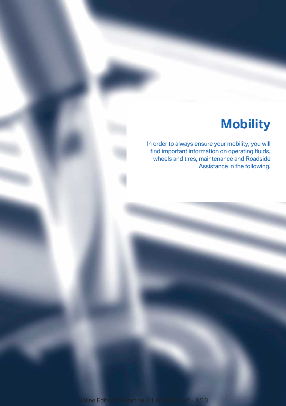 Mobility | BMW X5 User Manual | Page 203 / 265