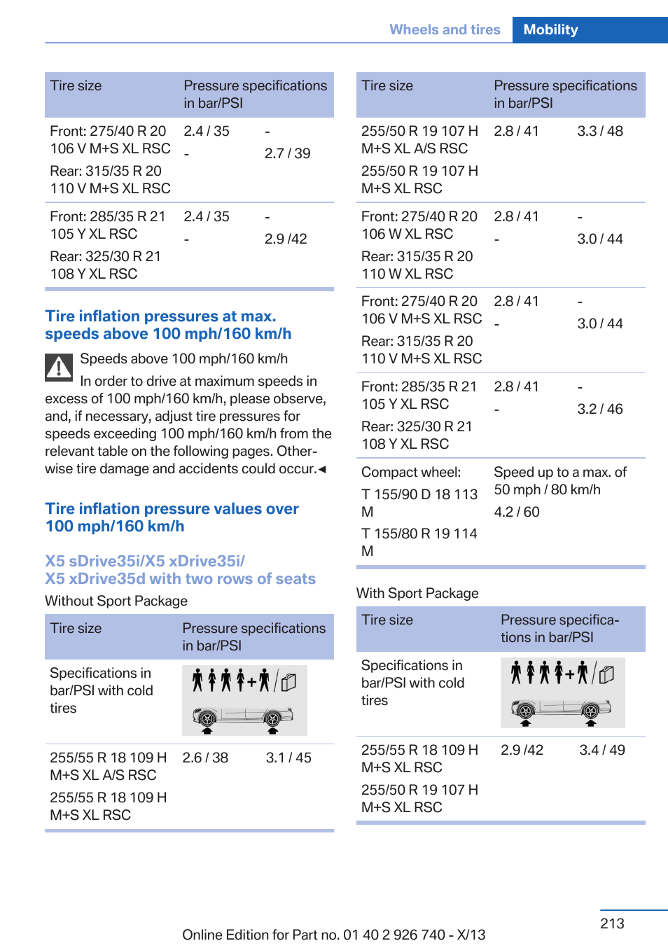 BMW X5 User Manual | Page 213 / 265