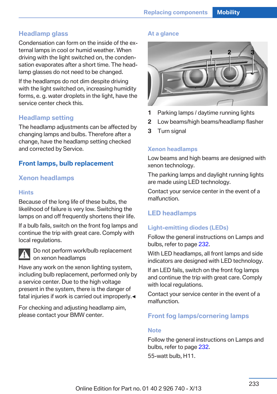 BMW X5 User Manual | Page 233 / 265