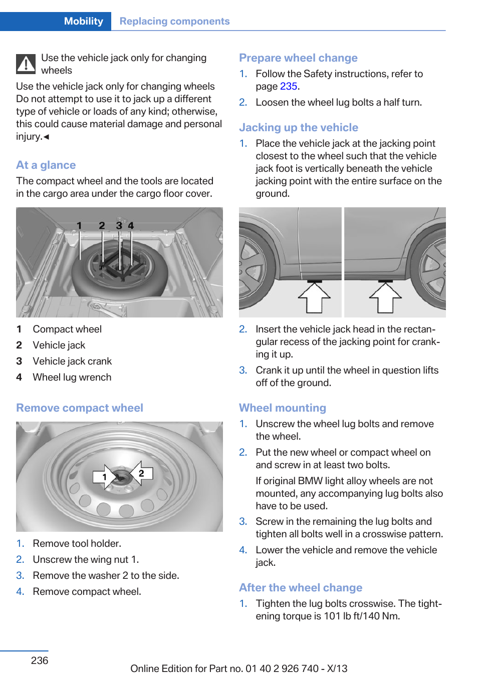 BMW X5 User Manual | Page 236 / 265
