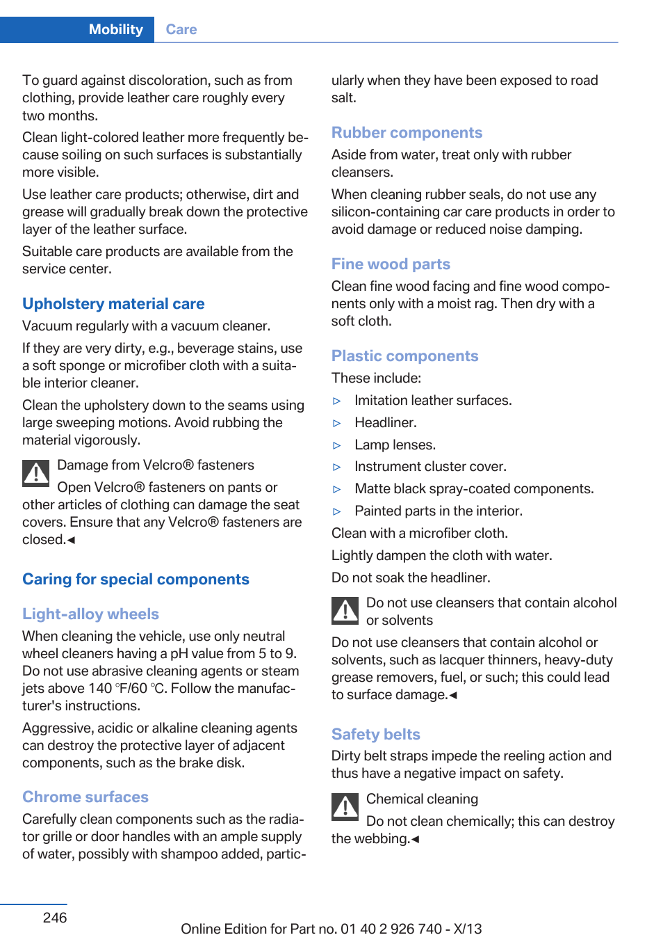 BMW X5 User Manual | Page 246 / 265