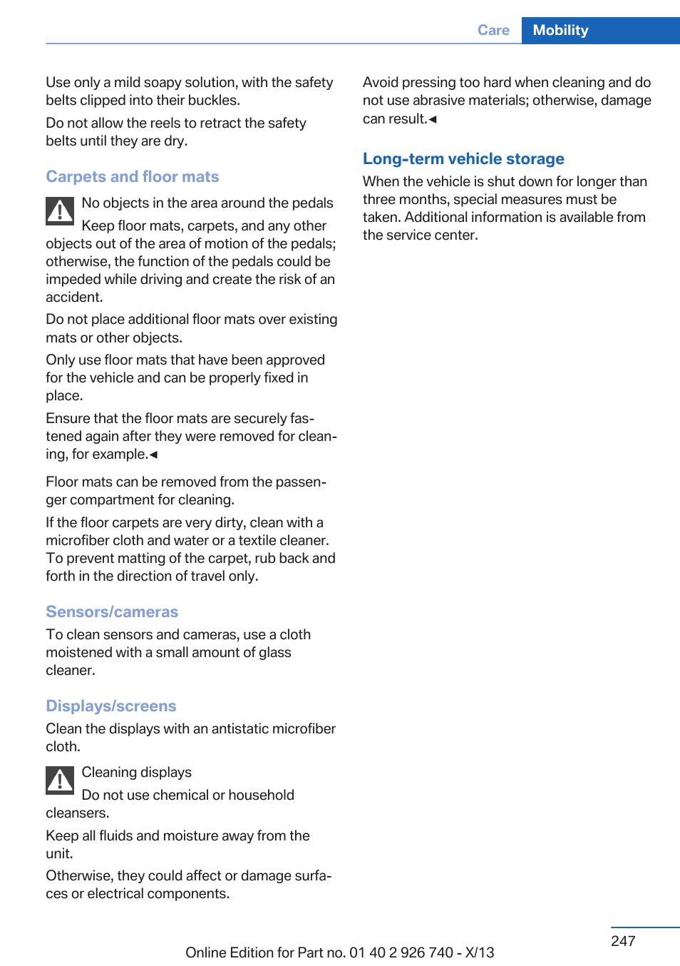 BMW X5 User Manual | Page 247 / 265