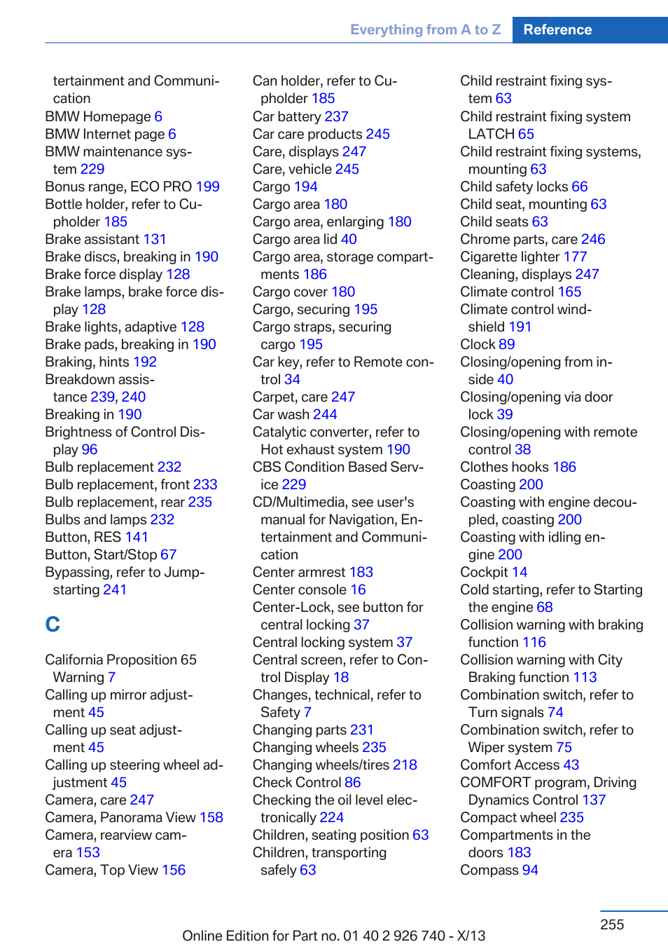 BMW X5 User Manual | Page 255 / 265