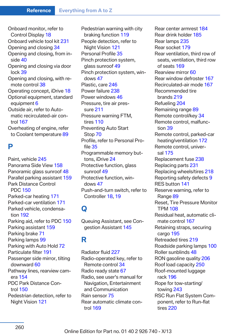 BMW X5 User Manual | Page 260 / 265