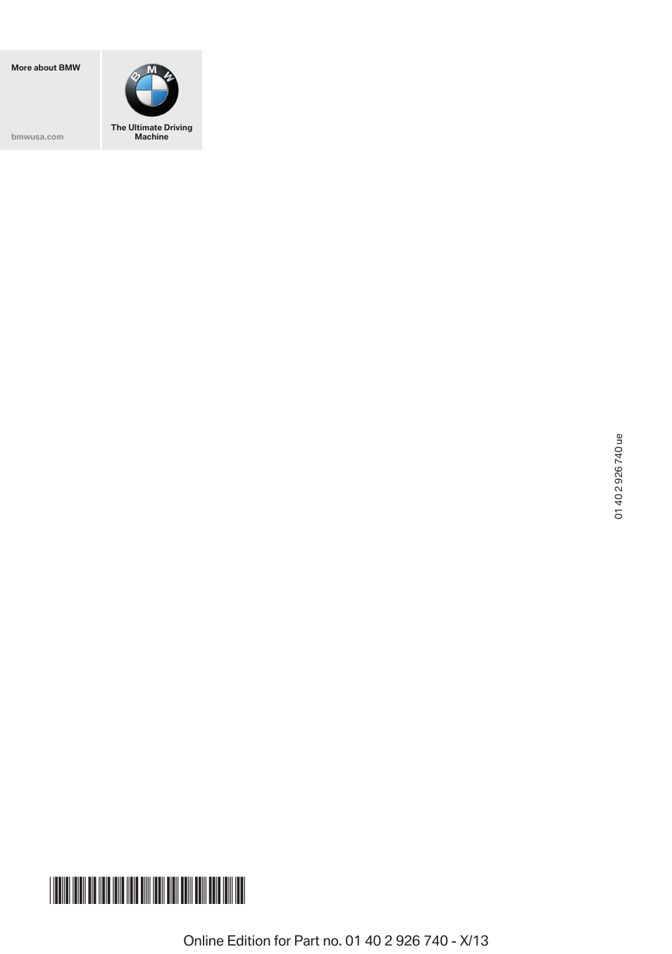 BMW X5 User Manual | Page 265 / 265