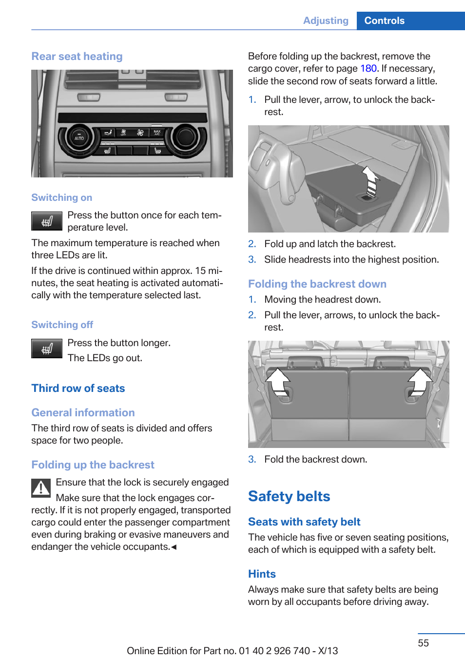 Safety belts | BMW X5 User Manual | Page 55 / 265