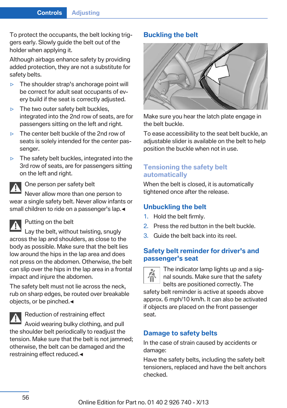 BMW X5 User Manual | Page 56 / 265