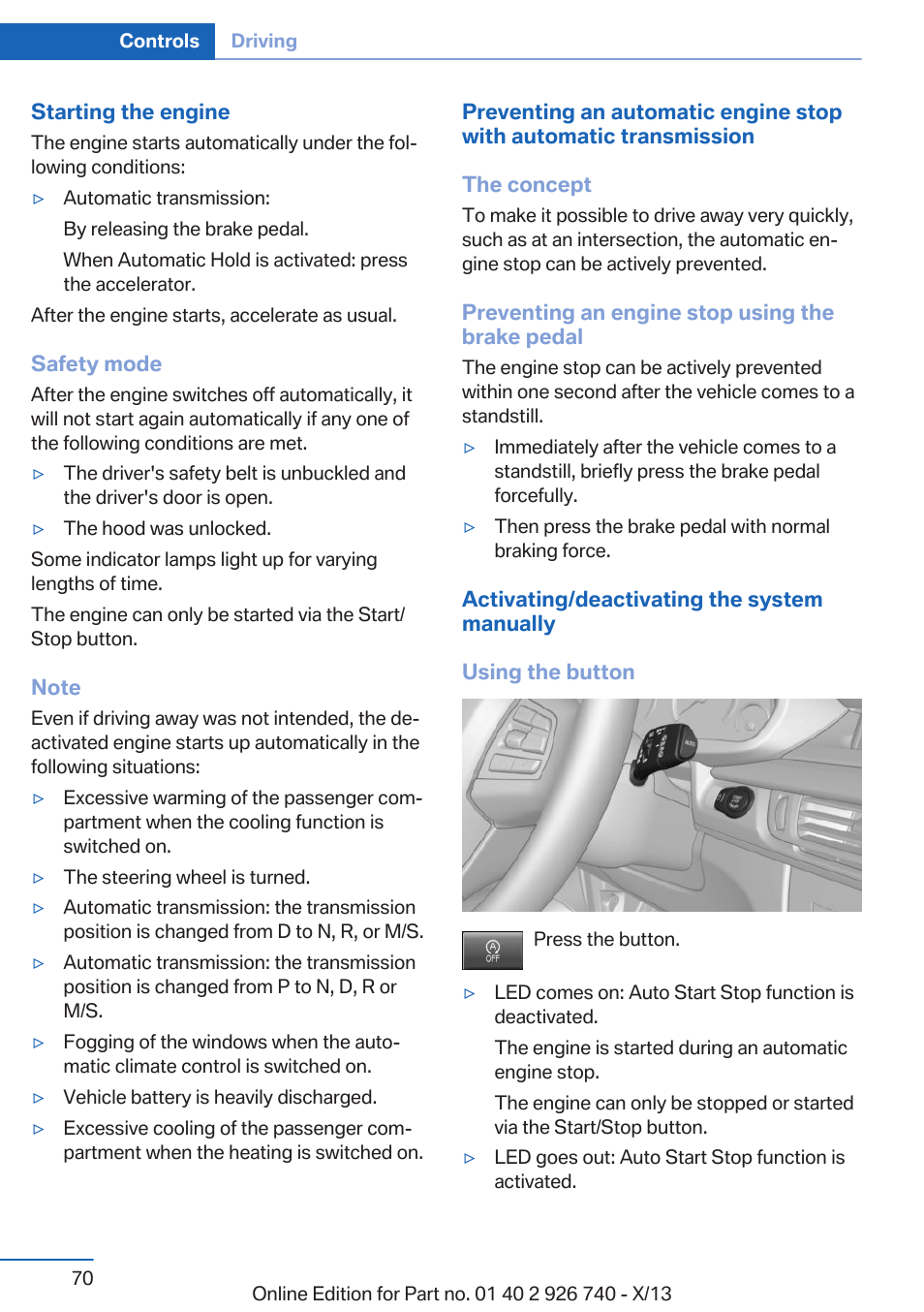 BMW X5 User Manual | Page 70 / 265