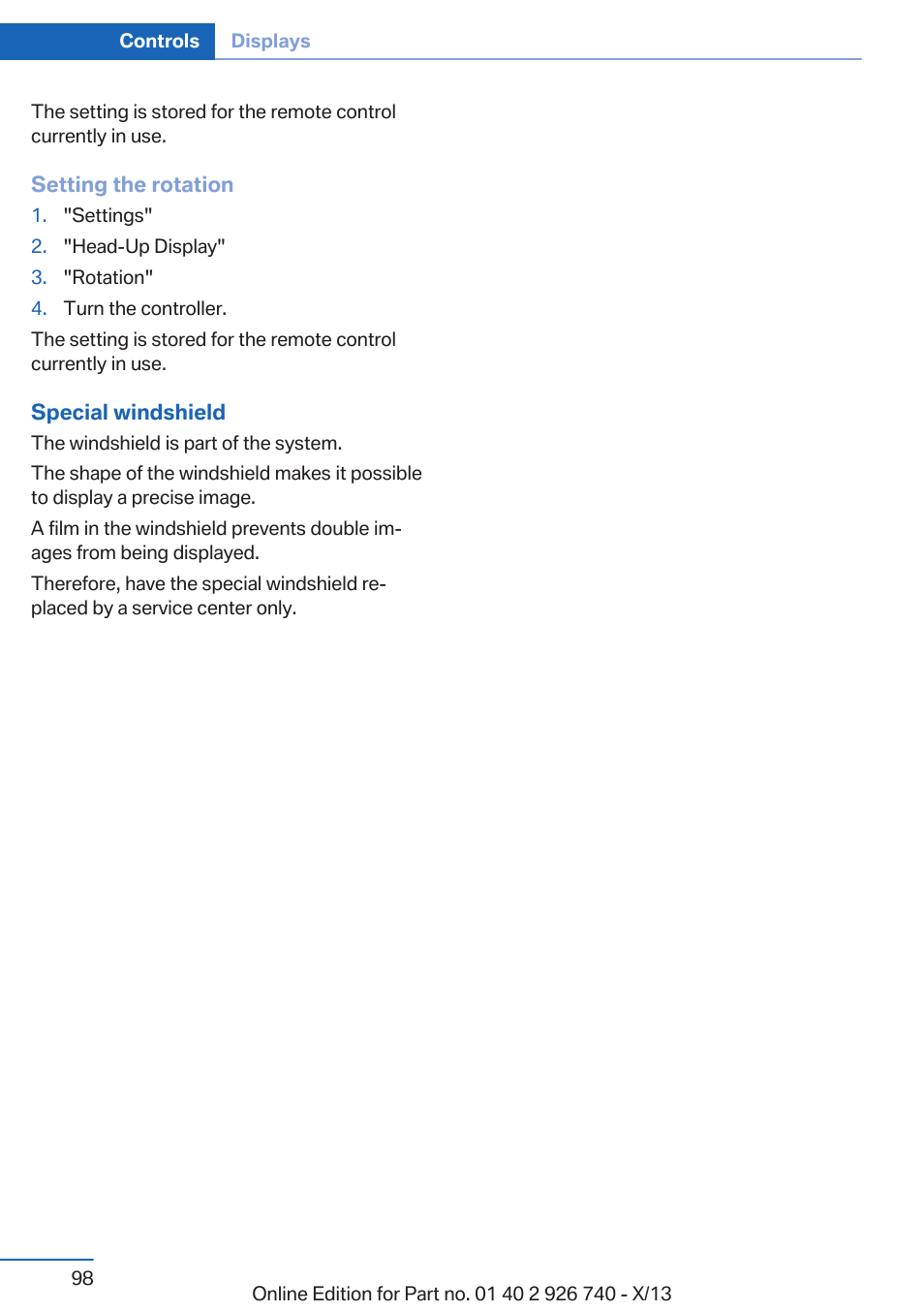 BMW X5 User Manual | Page 98 / 265