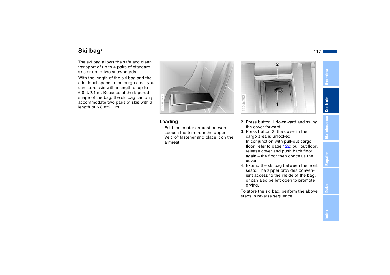 Ski bag | BMW X5 User Manual | Page 119 / 193