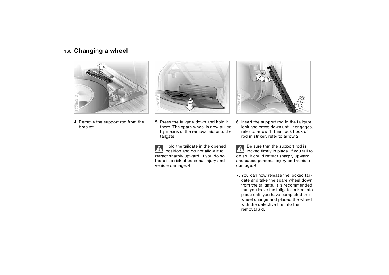 Changing a wheel | BMW X5 User Manual | Page 162 / 193