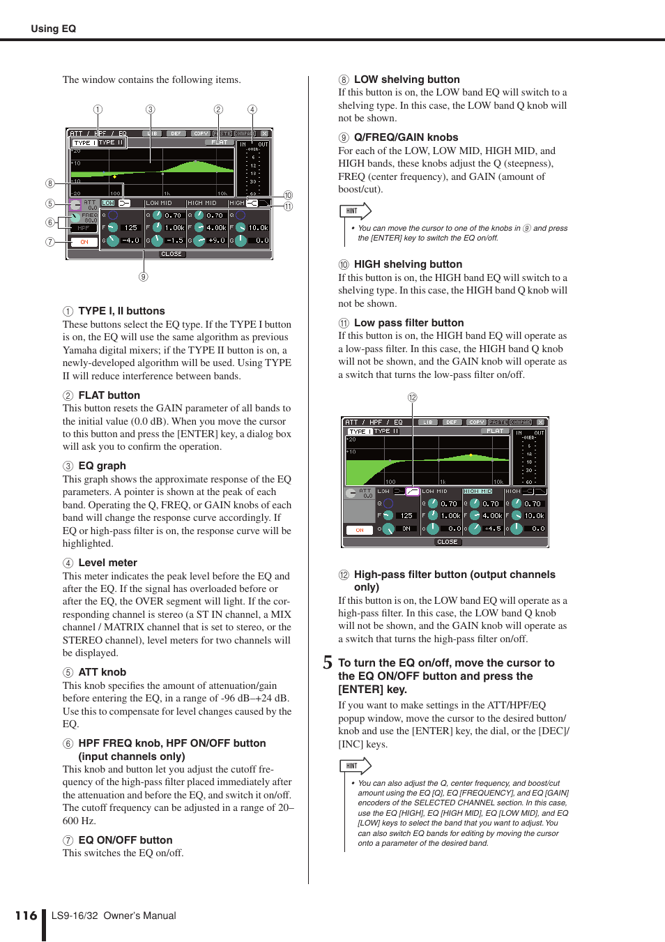 Yamaha LS9 User Manual | Page 116 / 290