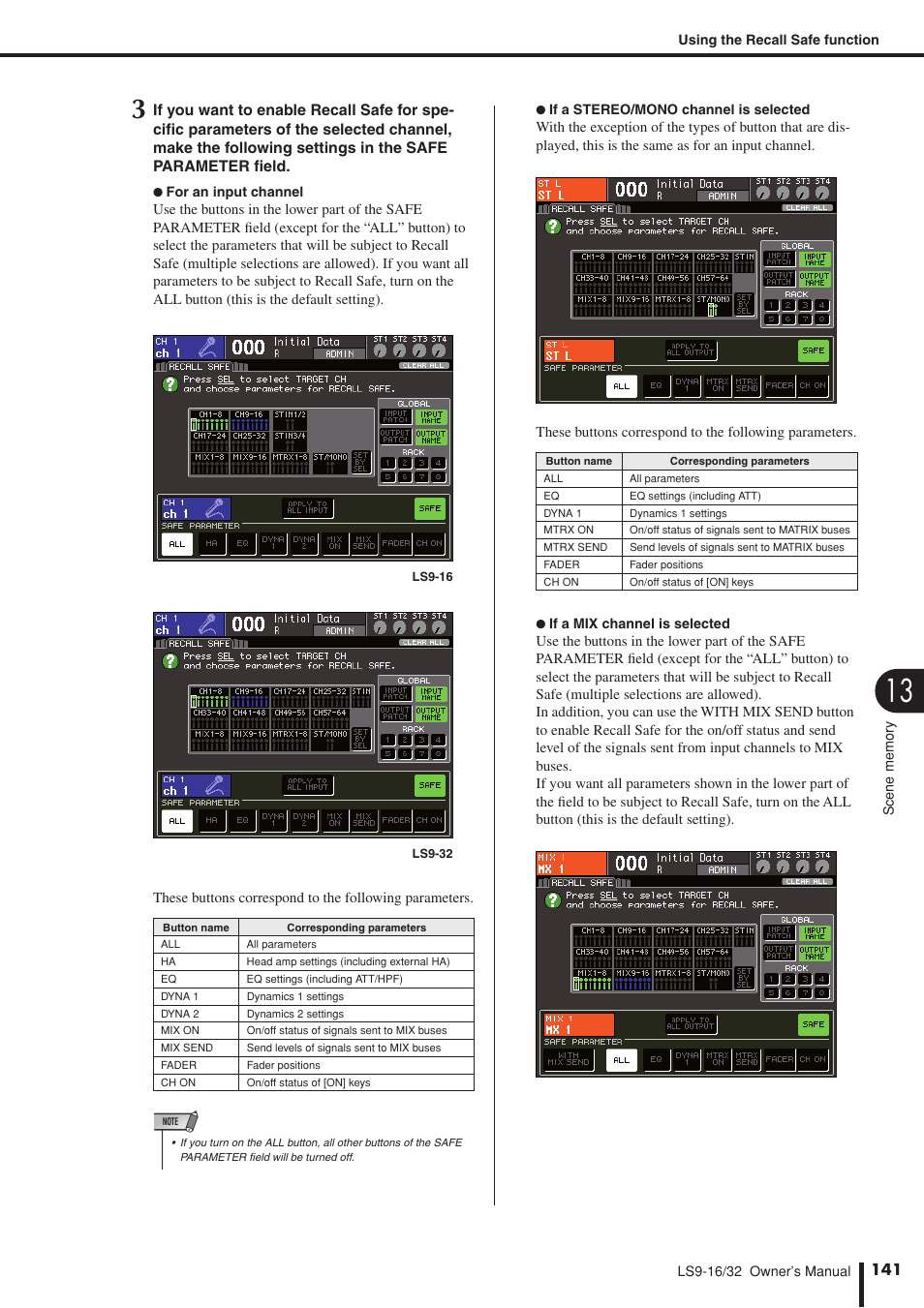 Yamaha LS9 User Manual | Page 141 / 290