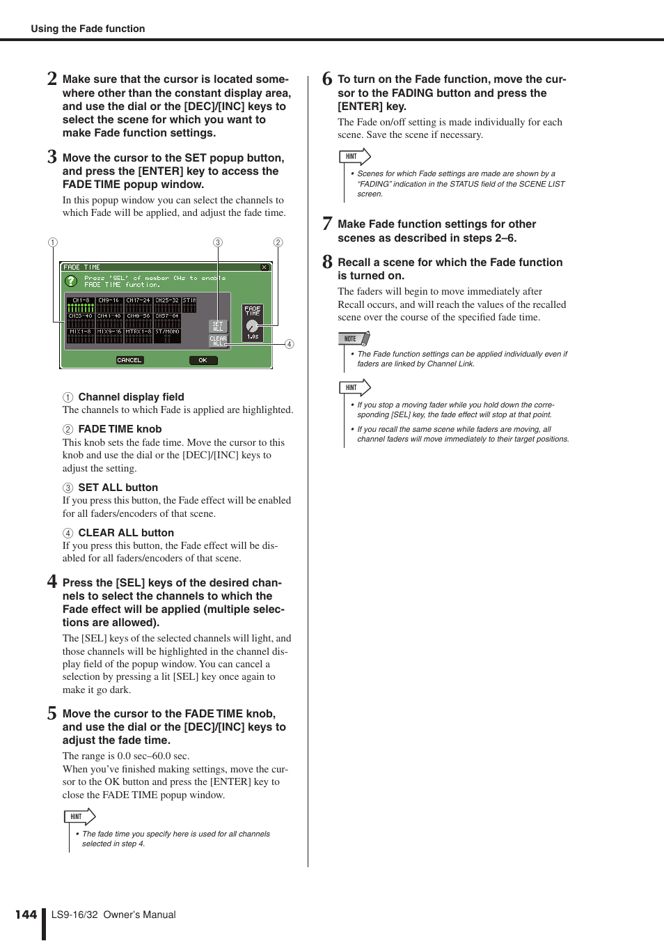Yamaha LS9 User Manual | Page 144 / 290