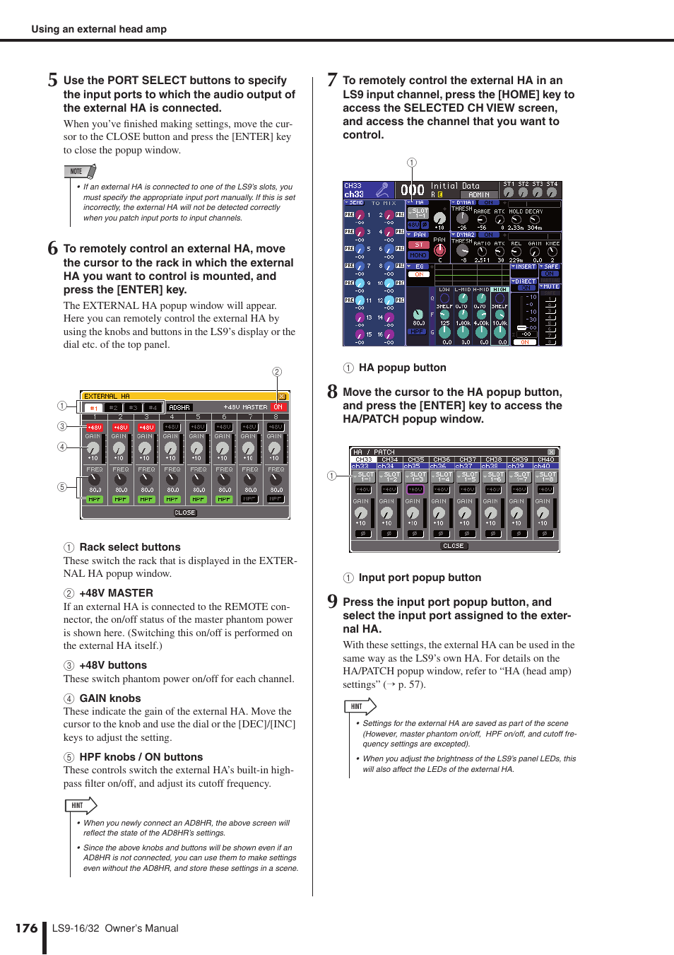 Yamaha LS9 User Manual | Page 176 / 290