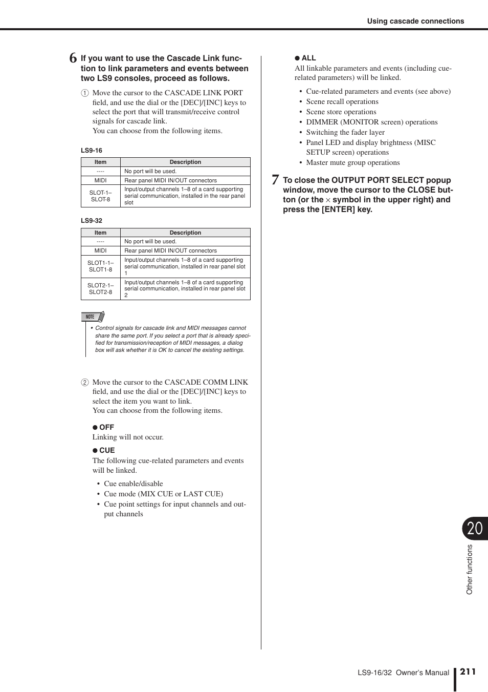 Yamaha LS9 User Manual | Page 211 / 290