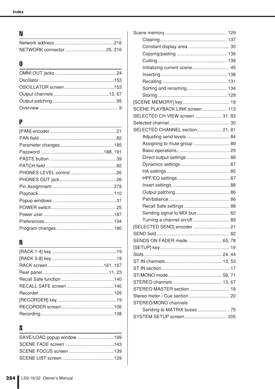 Yamaha LS9 User Manual | Page 284 / 290