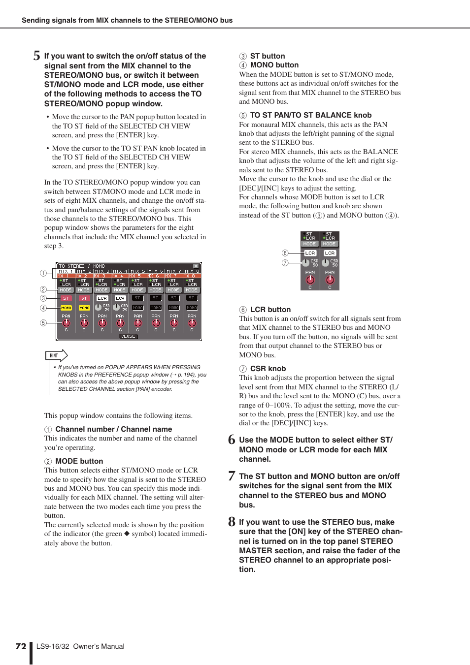 Yamaha LS9 User Manual | Page 72 / 290