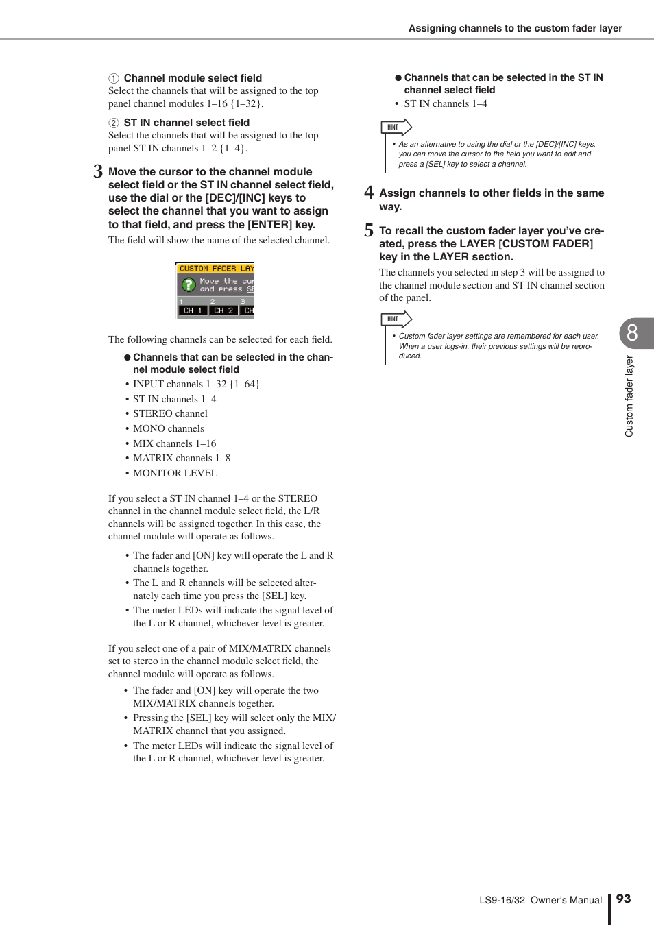 Yamaha LS9 User Manual | Page 93 / 290