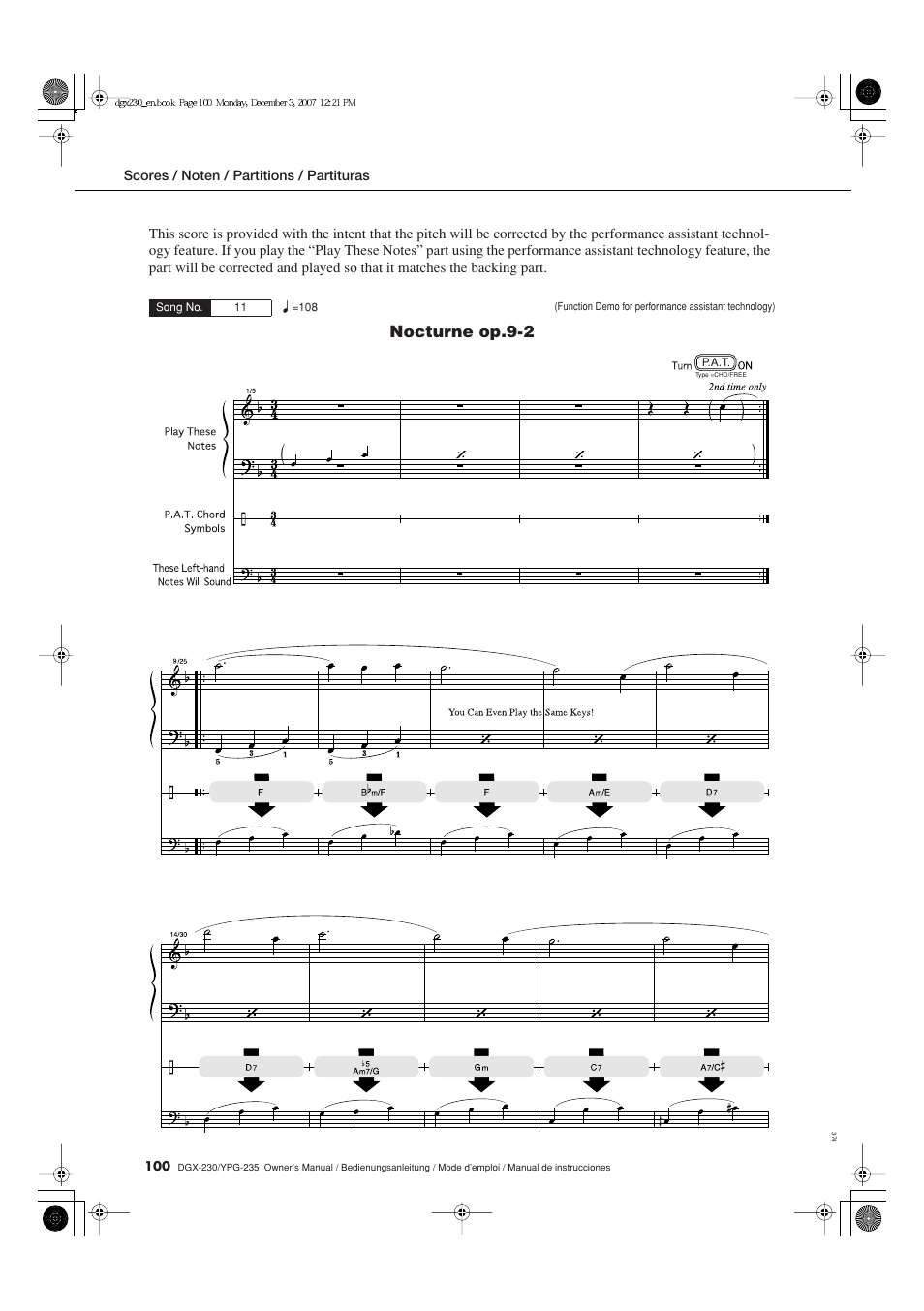 Nocturne op.9-2 | Yamaha YPG-235 User Manual | Page 100 / 128