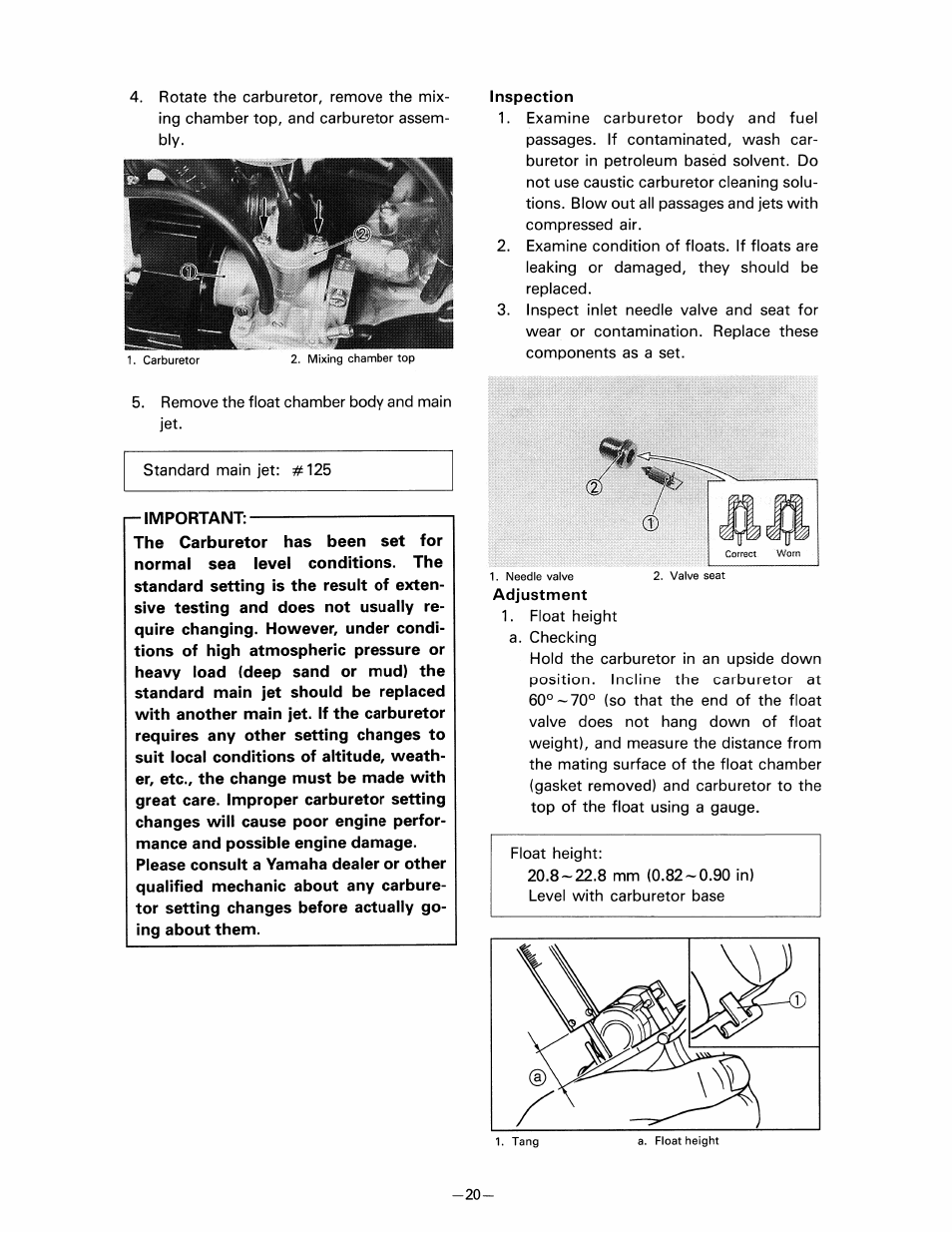 Inspection, Adjustment | Yamaha pw80 User Manual | Page 32 / 64