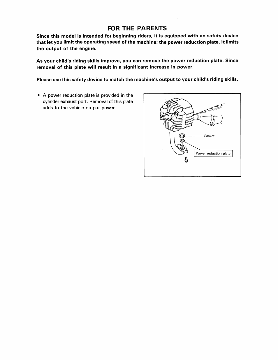 For the parents | Yamaha pw80 User Manual | Page 5 / 64