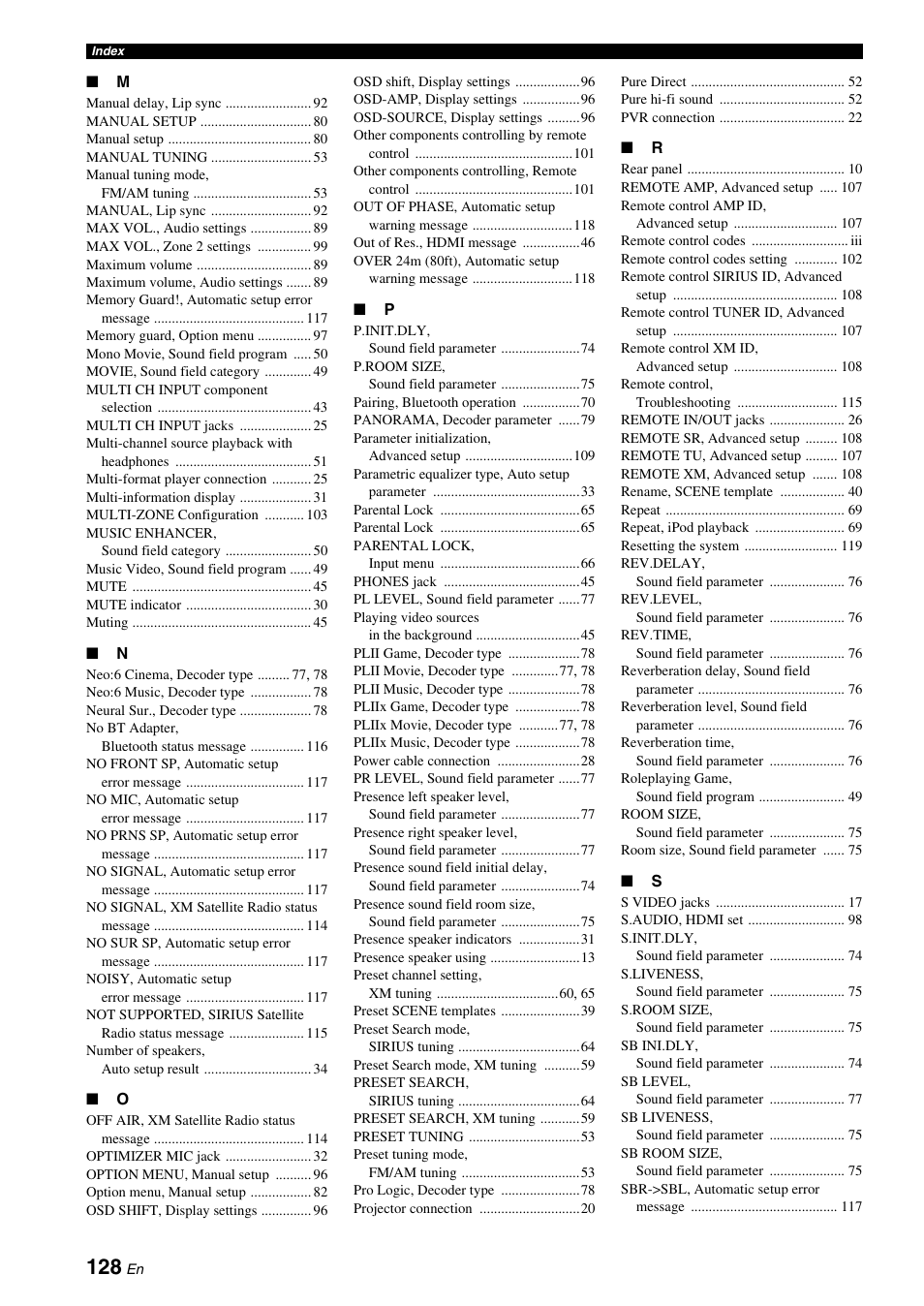 Yamaha RX-V663 User Manual | Page 132 / 144