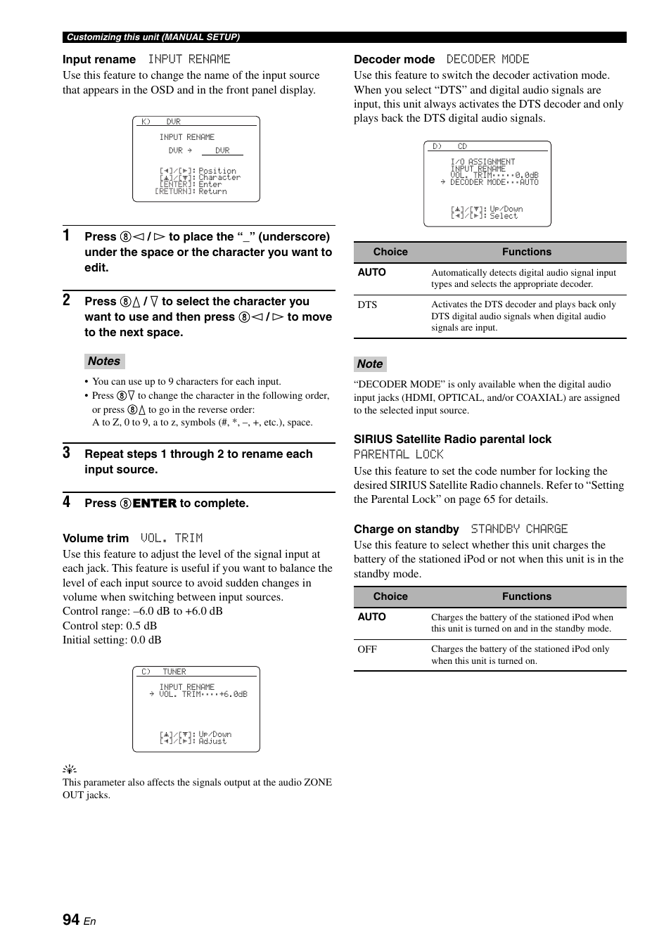 Yamaha RX-V663 User Manual | Page 98 / 144