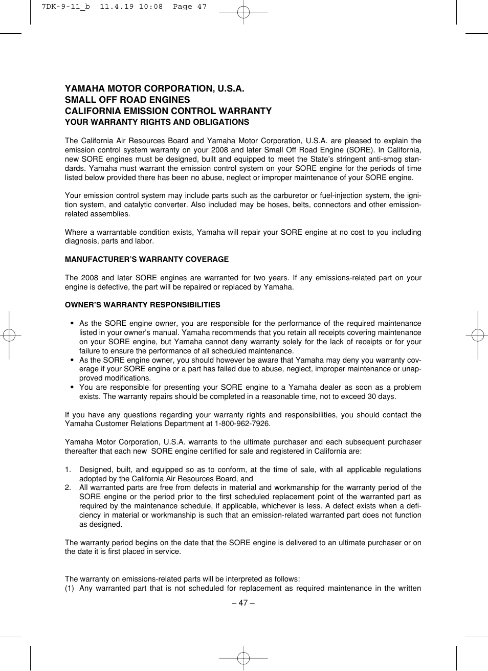 Yamaha ef2000is User Manual | Page 52 / 62