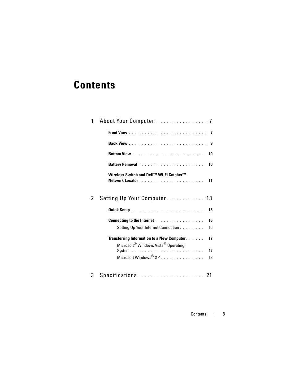 Dell Latitude E6400 User Manual | Page 3 / 70
