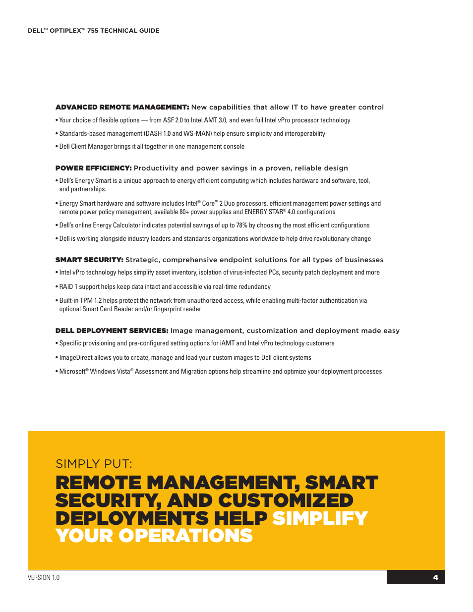 Simply put | Dell OptiPlex 755 User Manual | Page 4 / 45