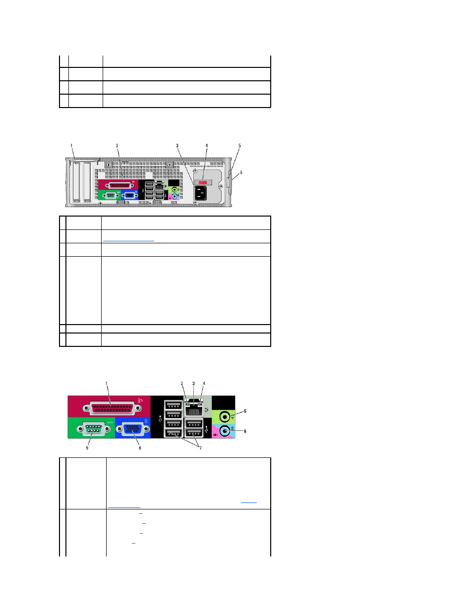 Back view, Back panel connectors | Dell OptiPlex 755 User Manual | Page 181 / 248
