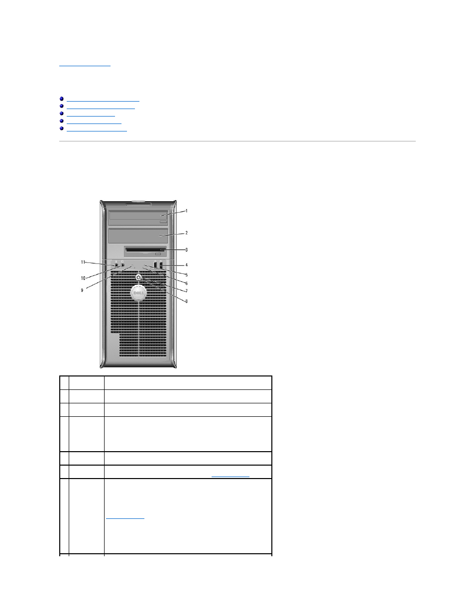 Mini tower computer, About your mini tower computer, Front view | Dell OptiPlex 755 User Manual | Page 190 / 248