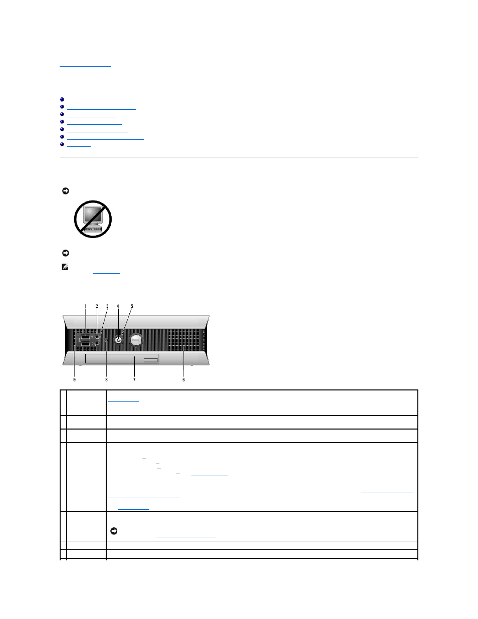 Ultra small form factor computer, About your ultra small form factor computer, Front view | Dell OptiPlex 755 User Manual | Page 220 / 248