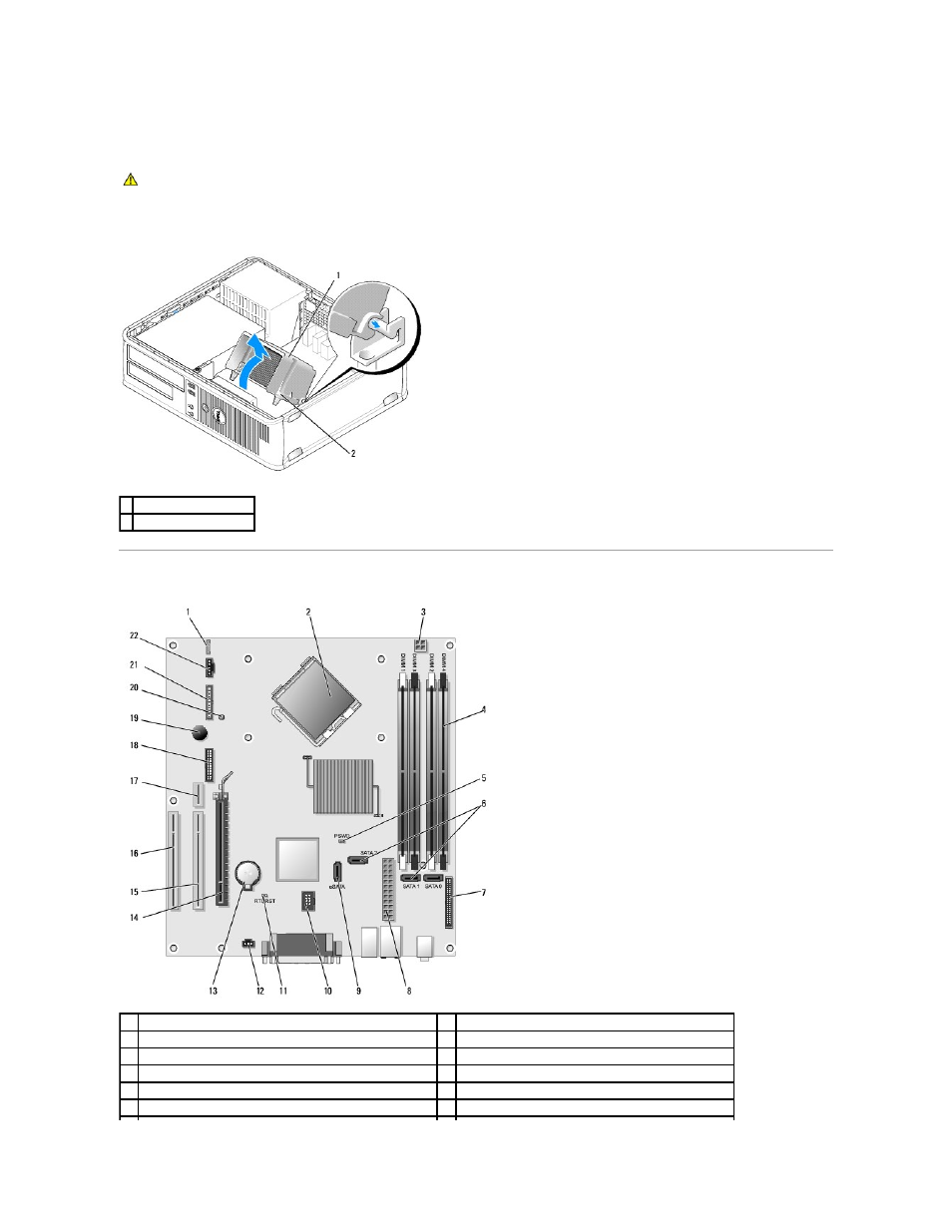 System board components | Dell OptiPlex 755 User Manual | Page 36 / 248