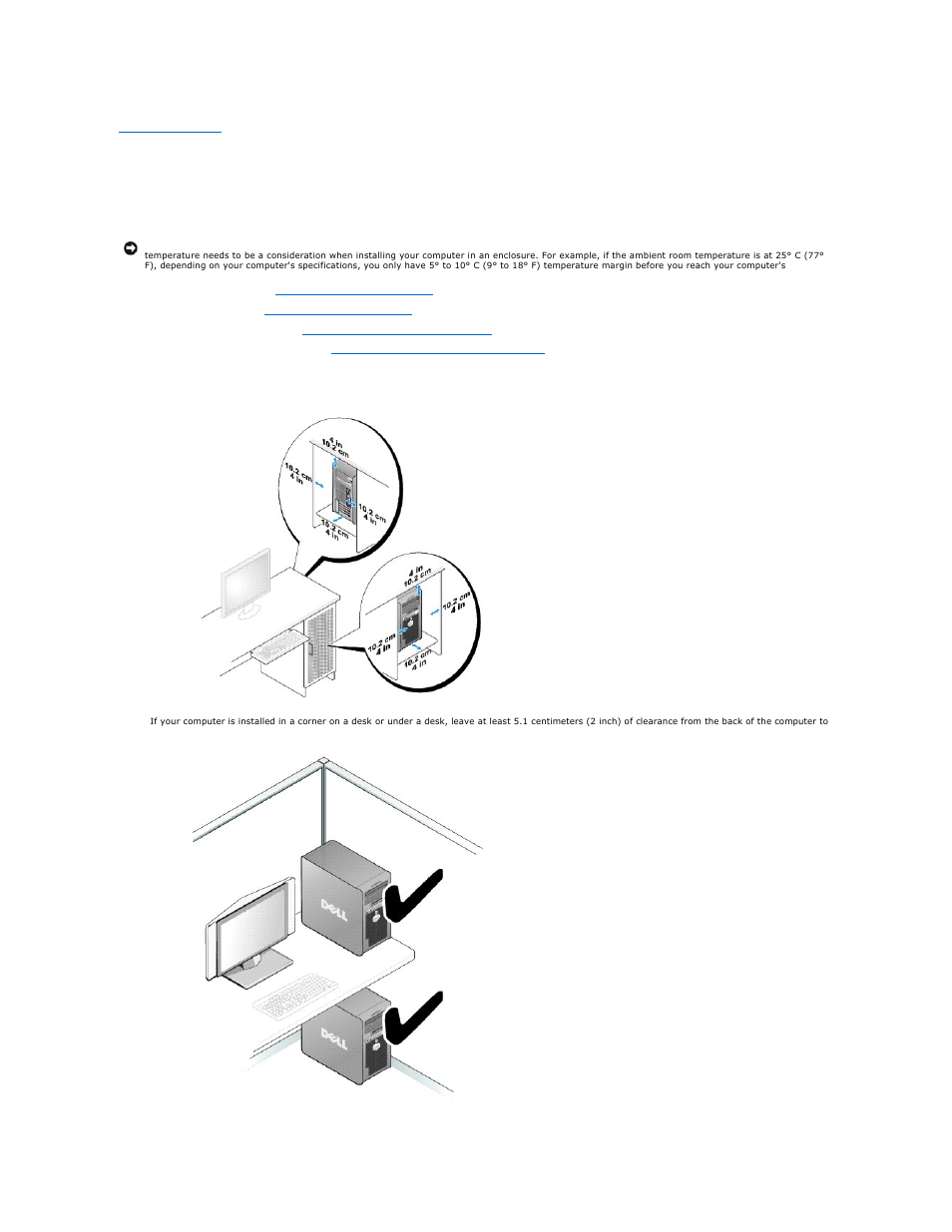 Installing your computer in an enclosure | Dell OptiPlex 755 User Manual | Page 82 / 248