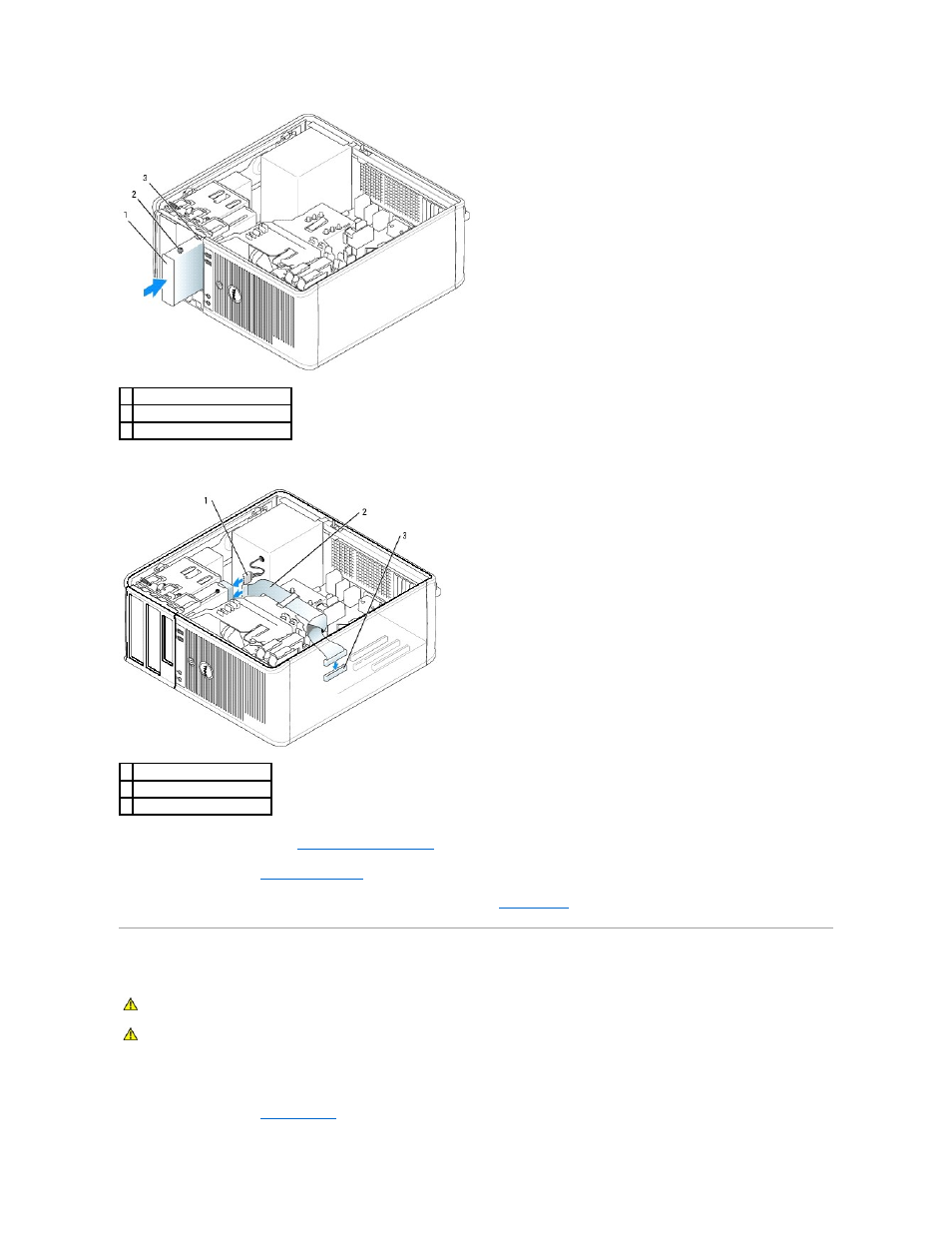 Optical drive, Removing an optical drive | Dell OptiPlex 745 User Manual | Page 104 / 212