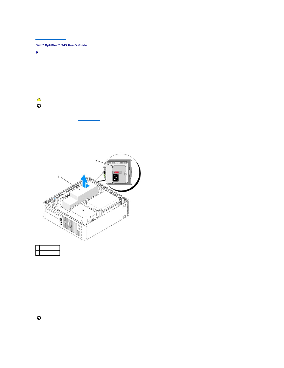 Power supply, Replacing the power supply | Dell OptiPlex 745 User Manual | Page 139 / 212