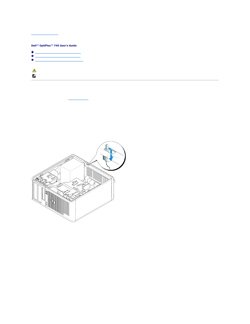 Chassis intrusion switch, Removing the chassis intrusion switch, Mini tower computer | Desktop computer | Dell OptiPlex 745 User Manual | Page 167 / 212