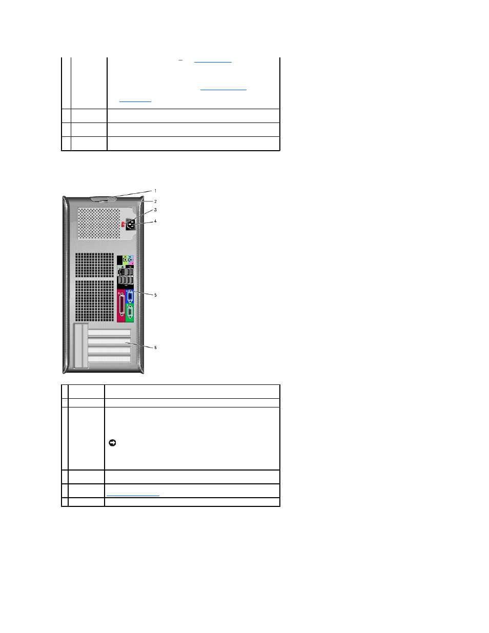 Back view, Back-panel connectors | Dell OptiPlex 745 User Manual | Page 175 / 212