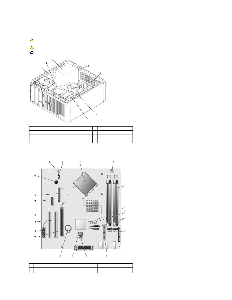 Inside your computer, System board components | Dell OptiPlex 745 User Manual | Page 177 / 212