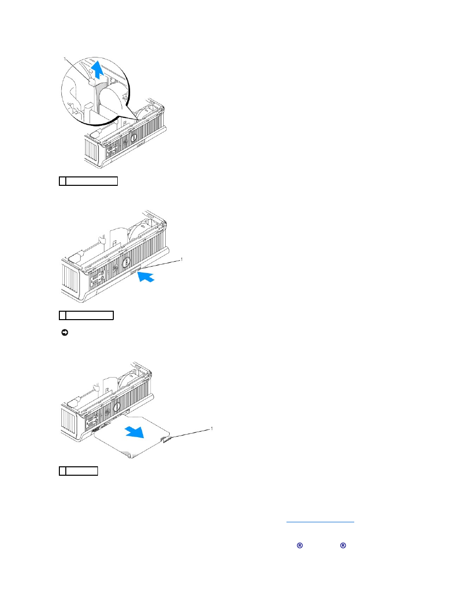 Step 5, If the airbay is locked, remove the | Dell OptiPlex 745 User Manual | Page 195 / 212