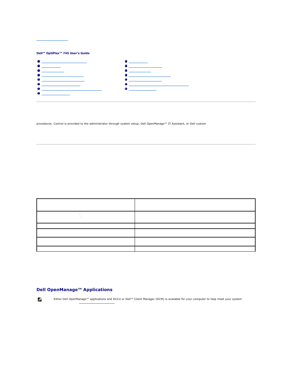 Advanced features, Legacyselect technology control, Manageability | Alert standard format, Dell openmanage™ applications | Dell OptiPlex 745 User Manual | Page 2 / 212