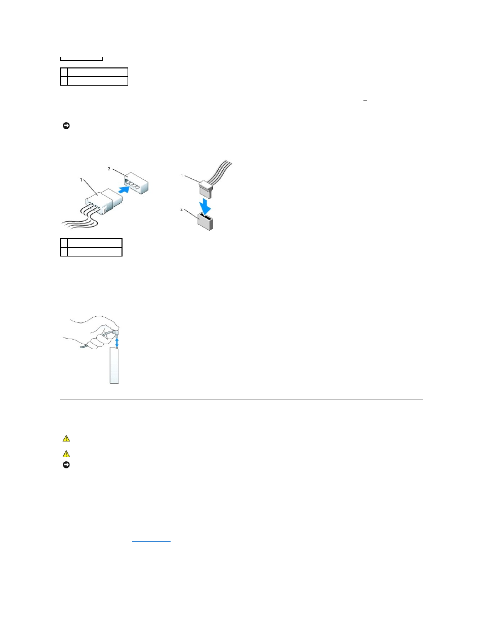 Hard drive, Power cable connectors, Connecting and disconnecting drive cables | Removing a hard drive | Dell OptiPlex 745 User Manual | Page 97 / 212